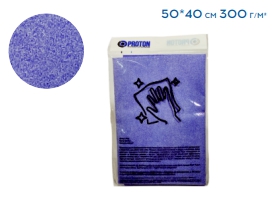 Замша искусственная,PU,голубая 50*37 см,300г/м2 (PAL12)