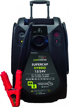 SUPERCAP HYBRID 12/24 - гибридный портативный бустер, номинальный пусковой ток 2300/1800 А, 12-24 B