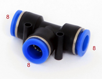 Фитинг-тройник трубка 8мм