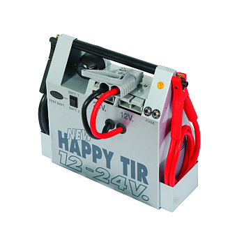HAPPY TIR NEW - портативный бустер, пусковой ток 4000 А, 12-24 B, 2х22 А*ч., с заряд. ус-вом