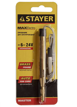 Пробник электрический STAYER "MASTER" 6-24В 110мм 2574_z01