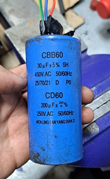 Конденсатор 30/200µF для шиномнтажного станка