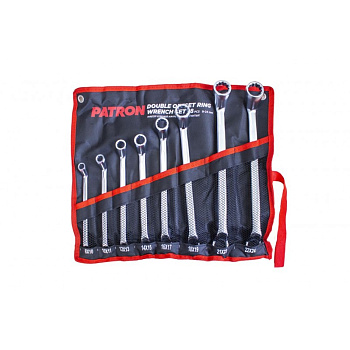 Набор ключей накидных отогнутых на 75грд. 8 пр 8-24мм P-5088P  PATRON