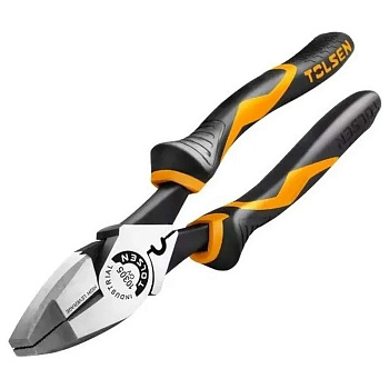 Плоскогубцы усиленные GRIPro 240мм, CrV, черная отделка, 2К-рукоятки (30) TOLSEN 10305