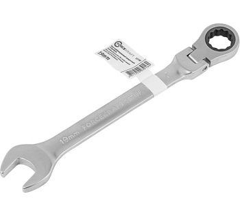 Ключ комбинированный трещоточный с шарниром 19мм FK-75719F