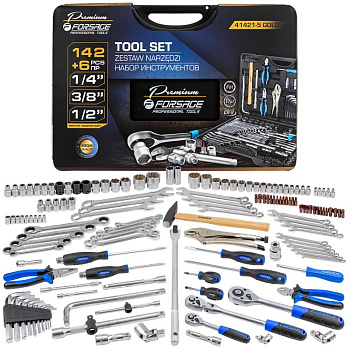 Набор инструментов 142+6 предметов Forsage F-41421-5 GOLD