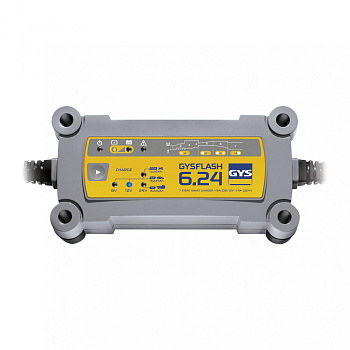 GYSflash 6.24 Зарядное устройство 0,8/6A-12V-6V/ 4A-24V, 1,2-125Ah/15-100ah,130Вт (029460) (029460 GYS (Франция))
