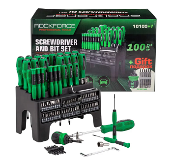 Набор отверток и бит 100пр.