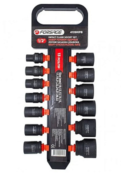 Набор головок ударных 13пр.,1/2''(10, 12-15, 17, 19, 21, 22, 24, 27, 30, 32мм), на пластиковом держа