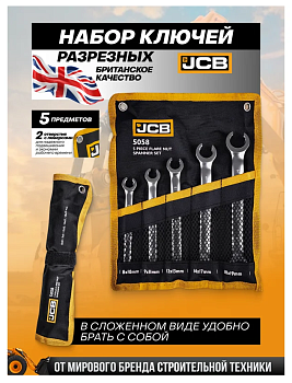 Набор ключей разрезных 5пр. 61292 JCB-5058(P)