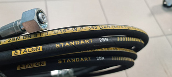 Шланг ВД 10м 2SN DN8, Etalon standart 350 bar, М22*1,5 гайка - М22*1,5 гайка