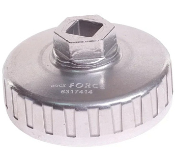 Съемник масляного фильтра ''крышка''74мм х 14гр, 1/2 "европейский" а/м в блистере F-6317414