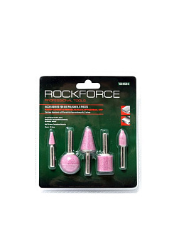 Набор абразивных камней, 5 предметов, хвостовик 6 мм RF-GSK503 (RF-GSK503 ROCKFORCE)