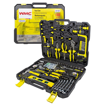 Набор инструментов 168 предметов 1/4'', 3/8'(6гр)'(4-19мм) WMC TOOLS 30168