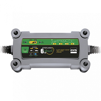 GYSflash 6.12 Lithium Зарядное устройство 12В, 0,8/6A, 1,2-125Ah,90Вт (029729)