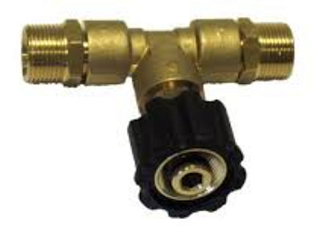 Тройник M22внеш-M22внут-M22внеш, 350bar, латунь
