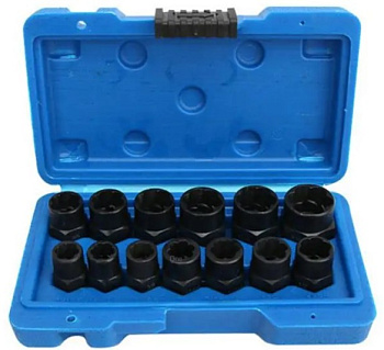 Набор головок-экстракторов для поврежденных болтов/гаек, 13пр, в кейсе TQ-AT-65