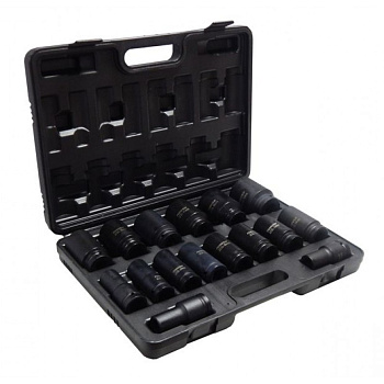 Набор головок ударных глубоких 3/4" 16пр.(17,19,21,22,24,27,30,32-36,38,41,46,50) в кейсе F-6162-5MP