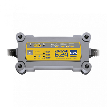GYSflash 6.24 Зарядное устройство 0,8/6A-12V-6V/ 4A-24V, 1,2-125Ah/15-100ah,130Вт (029460)