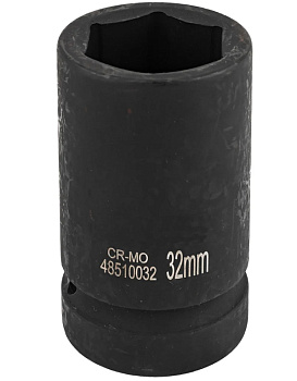 Головка ударная глубокая 32мм (6гр)+,1" RF-48510032 ROCKFORCE