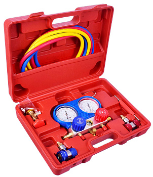 Манометрический коллектор для хладогена, БРС, шланги, кейс LT-A1038