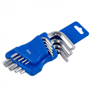 Набор ключей Г-образных 6-гранных, 9пр. (1.5, 2, 2.5, 3-6, 8, 10мм) в пластиковом держателе F-5093