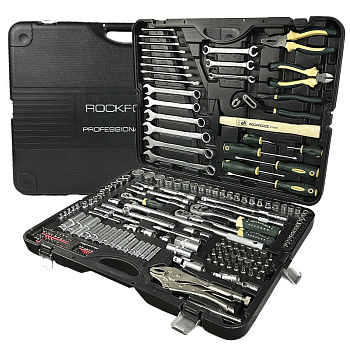 Набор инструментов 180 предметов 1/4"&3/8"&1/2" (6-гран.) (4-32мм) ROCKFORCE RF-41802-5