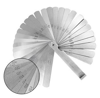 Набор щупов, 32 предмета (0.02-1мм)