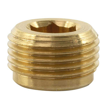 Заглушка 1/4внеш , латунь. Изнутри шестигр. 250 bar R+M 57810