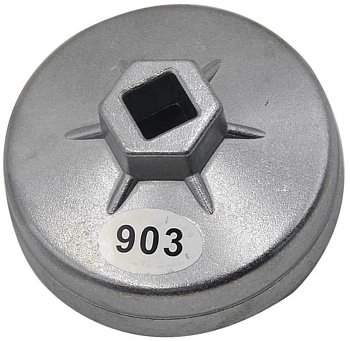 Съемник масляного фильтра "крышка" 74мм х 14гр, в блистере (MERCEDES,ВМW,VW AUDI,OPEL) ROCKFORCE