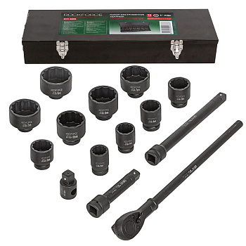 Набор инструментов ударных,15 предметов 1" 12гр (36,41,46,50,55,60,65,70,75,80мм) RF-8141-9MPB