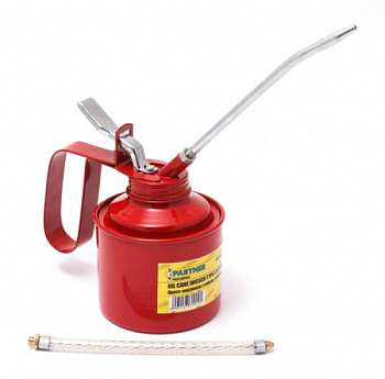 Пресс-масленка с гибким шлангом и дополнительным жестким наконечиком удлинителем  350мл PA-10350 Par