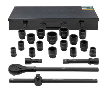 Набор инструментов ударных 21пр, 3/4''(12гр.)(17,19,21,22,24,27,30,32,34,35,36,36-12гр.,38,41,46,50м