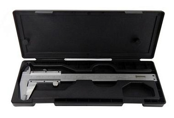 Штангенциркуль (0-200мм, 0.02мм; внутр. Ø, наруж. Ø + глубиномер), в пластиковом футляре