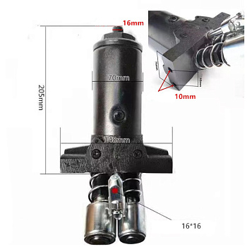 Цилиндр гидравлический для домкрата подкатного 3т 2 поршня