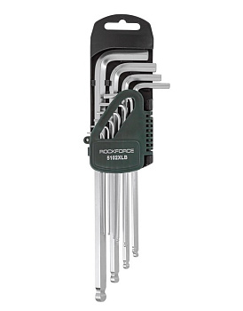 Набор ключей Г-образных 6-гранных экстра длинных с шаром, 10пр. (1.27, 1.5, 2, 2.5, 3-6, 8, 10мм)