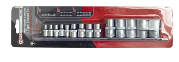 Набор головок Е-профиль,14 предметов Forcekraft FK-4158(49621)