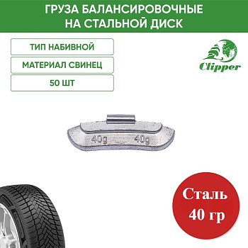 0240 Грузик сталь 40г (50шт/уп)