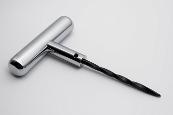 Шило спиральное черное стальная ручка