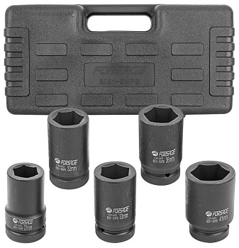 Набор головок ударных глубоких 5пр.,1"(6-гр)(27,32,33,36,41мм),в кейсе FORSAGE F-8051-5MPB