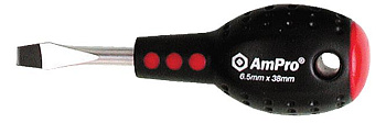 Отвертка шлицевая короткая 6,5х3,8мм Т32009