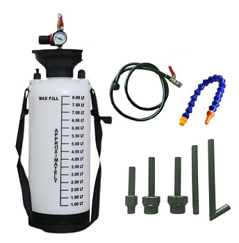 Приспособление для замены,заправки масла АКПП пневматическое 8л, с адаптерами