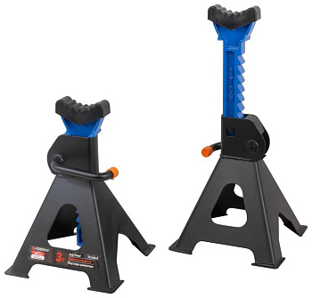 Подставка ремонтная 3т (h min 280мм, h max 410мм) (к-т 2шт) + Резинки