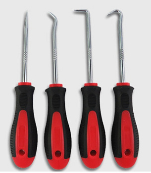 Набор крючков для снятия манжетов и сальников 4шт 170мм