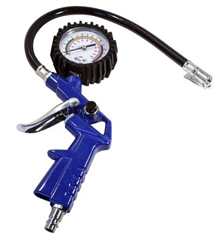 FK-STG-26 Пистолет для подкачки шин с аналоговым манометром и шлангом (0-8.5 Bar)