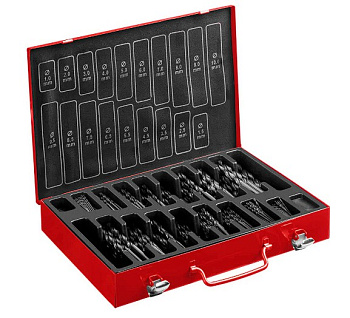 Набор сверл по металлу, 1-10 мм, 170 шт., HSS, в металлическом кейсе// Matrix