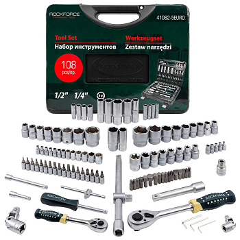 Набор инструмента 108пр.1/4''&1/2''(6гр.)(4-32мм) RF-41082-5EURO