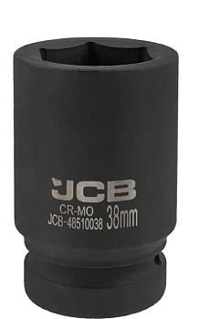 Головка ударная глубокая 1", 38мм (6гр.) 60629 JCB-48510038