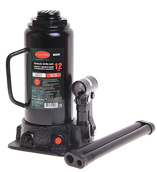 Домкрат бутылочный 12т с клапаном (высота подхвата - 230мм, высота подъема - 465мм, ход штока - 155м