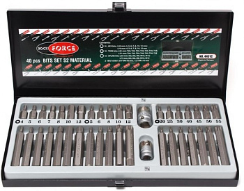 Набор бит с битодержателями, 40пр. (10мм)(75/30мм: T20-T55,H4-H12,M5-M12) ROCKFORCE RF-4401